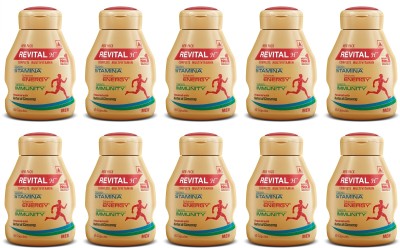 Revital Multivitamin For Men With Natural Ginseng,60 Capsule x Pack of 10(10 x 60 Capsules)