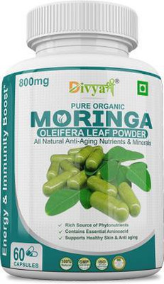 Divya Shree Moringa Capsules – Nutritionally Rich Herbal Supplement – 60 Veg Capsules(60 Capsules)
