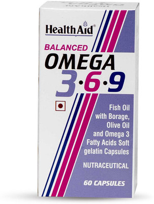 HealthAid Omega 3 6 9 Blend - Heart, Brain & Joint Support(2 x 60 Capsules)