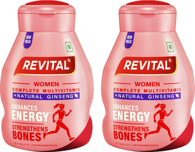 Revital Women with 22 Multivitamins & Minerals such as Calcium, Iron, Biotin(2 x 30 Tablets)