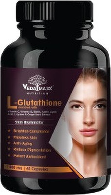 VEDA MAXX L- Glutathione Skin Lightening with Vitamin E & C(60 Capsules)