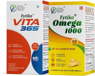 FYTIKA HEALTHCARE PRODUCTS Vita 365 & Omega 1000 Multivitamin with Probiotics(1000 mg)