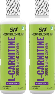 Steadfast NUTRITION L Carnitine GreenApple Liquid 3000mg Extract of 5mg of Vitamin B5(2 x 450 ml)