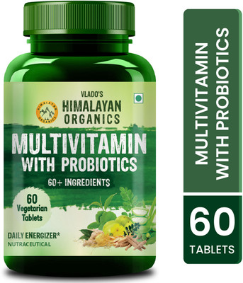 Vlado's Himalayan Organics Multivitamin with Probiotics (60 Tablets) 45 Ingredients for Men & Women(60 Tablets)