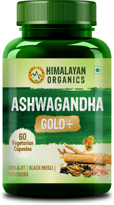 Vlado's Himalayan Organics Ashwagandha Gold|Supports Strength,Energy( Pack of 1)(60 Capsules)