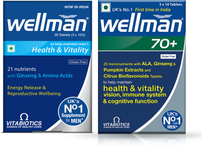 wellman 30 & 70+ Multivitamin For Men(2 x 30 Tablets)
