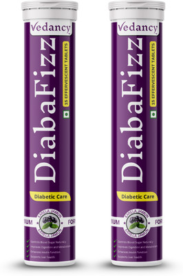 vedancy Diabafizz Sugar-Free Effervescent Tablets | Supports Blood Sugar Control(2 x 15 Tablets)