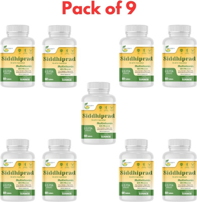 Siddhiprad Best Multivitamin For Men & Women With Natural Ginseng, 10 Vitamins & 9 Minerals(540 Tablets)