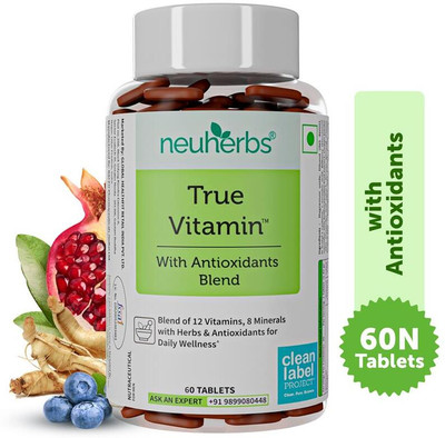 Neuherbs Multivitamin | True Vitamin For Men & Women With Antioxidant Blend(60 Tablets)