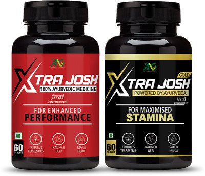 ANC Xtra Josh & Xtra Josh Gold for Strength, Energy & Performance -Veggie(120 Tablets)