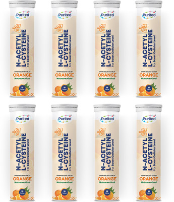puriteo N- ACETYL L-CYSTEINE EFFERVESCENT TABLET ORANGE 08(8 x 15 Tablets)