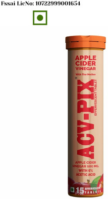 acv-pix CIDER VINEGAR EFFERVESCENT TABLET WITH MOTHER,VIT B6 & B12(15 mg)
