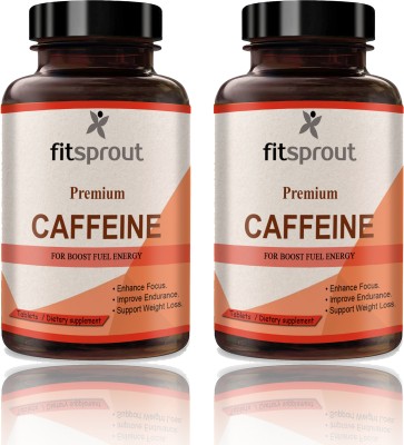 Fitsprout Caffeine 200mg Supports Focus, Energy, Endurance Tablets (S235)(120 Tablets)