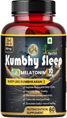 Humming Herbs Kumbhy Sleep - Sleep Support Melatonin 10mg, Passion Flower, Chamomile extracts(60 Capsules)