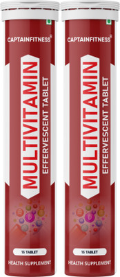 CaptainFitness Multivitamin with Minerals Effervescent Tablets|o35|(2 x 15 Tablets)