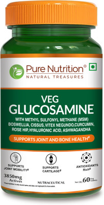 Pure Nutrition Vegan Glucosamine l Joint Support Supplement for Men & Women(60 Tablets)
