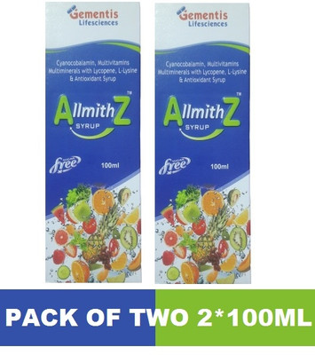 gementis ALLMITHZ MULTIVITAMIN SYRUP WITH CYNACOBALAMIN (2*100ML((2 x 100 ml)
