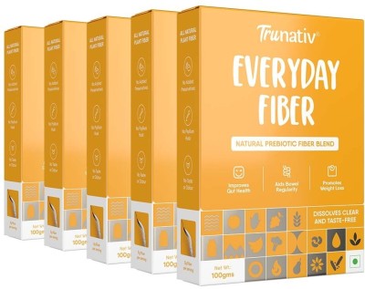 TruNativ Everyday Fiber, Bloating Relief,Gas & Acidity Relief, Unflavoured (Pack of 5)(5 x 100 g)