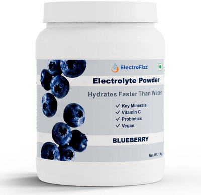 ElectroFizz Hydration Instant Energy Drink -Electrolytes, Vitamin C, Probiotics- Blueberry(1 kg)