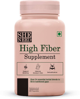 SheNeed High Fiber Supplement - supports normal detoxification for digestion, immunity(60 Capsules)