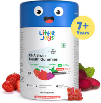 Little Joys DHA Brain Health Gummies (7-12 years) | Improves Sleep, Mood & Concentration(60 No)