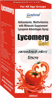 GENFORD Lycomerg Gold Syrup Multivitamin & Mineral Antioxidant Supplement(200 ml)