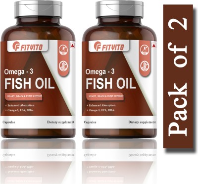 Fitvito Fish Oil (Triple Strength) With 1000Mg Omega 3 (D195)(2 x 60 Capsules)