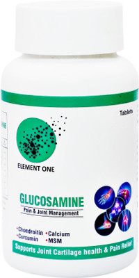 ELEMENT ONE Glucosamine Chondroitin Curcumin MSM For Strength Mobility Flexibility 30 Veg(1500 mg)