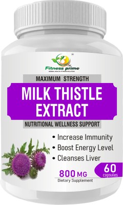 Fitness Prime Milk Thistle Capsules for Liver Function (Pack of 1)(800 mg)