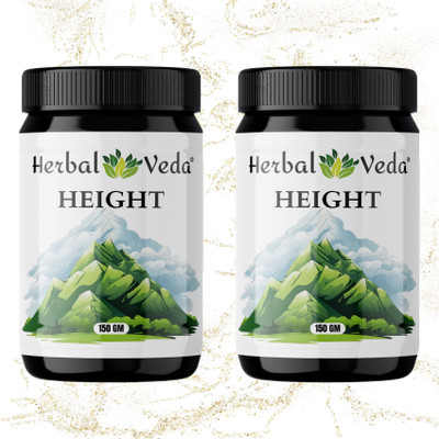 herbal veda Hight Vedha Original Powder 300gm Premium Formula for Height(2 x 150 g)