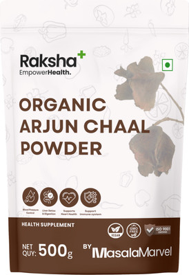 MASALAMARVEL Raksha Plus Organic Arjun ki Chaal Powder For Promotes Good Cholesterol(500 g)
