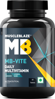 MUSCLEBLAZE MB-Vite Daily Multivitamin with 51 Ingredients & 6 Blends(60 No)