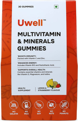 uwell nutrition Multivitamin Gummies for Kids & Adults |(30 No)