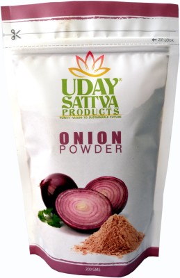 Uday Sattva Products Dehydrated Onion Powder| No added Sugar |vegan| No preservative |Pure(200 g)