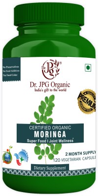 Dr. JPG Organic Moringa Capsules For Joint Wellness, Super Food 500mg, 120 Veg Capsules(120 Capsules)