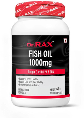 Dr. Rax Fish Oil 1000mg Omega 3 with EPA & DHA Softgel(60 Capsules)