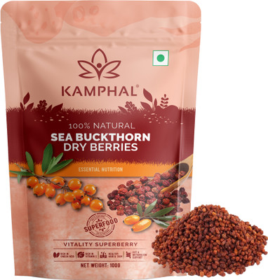 Kamphal Sea Buckthorn Berry Rich in Fiber, Omegas, Vitamin C and E(100 g)