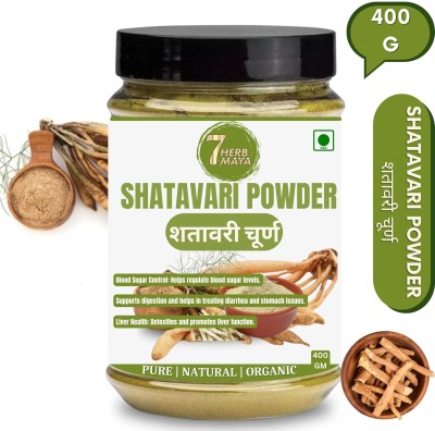 7Herbmaya Pure Shatavari Powder Women's Hormonal , Menstrual Balance & Wellness Support(400 g)