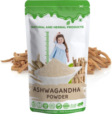 NATURAL AND HERBAL PRODUCTS Ashwagandha Powder For Height Growth, Skin, Tea, Hair Face, Immunity Booster(100 g)