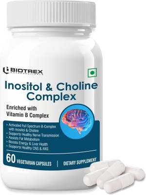 BIOTREX NUTRACEUTICALS Inositol & Choline Complex With Vitamin B1, B2, B3, B5, B6, B7, B9 & B12(60 Capsules)