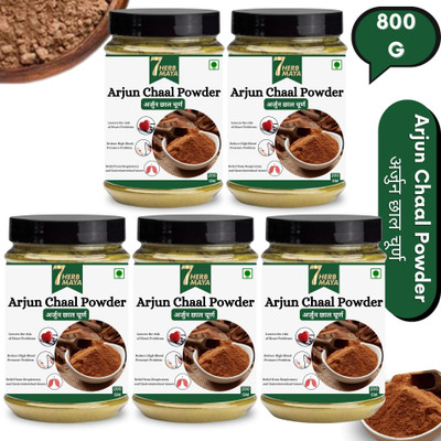 7Herbmaya Arjun ki Chaal Powder, Arjuna Bark, Arjun Chal Tree Kwath, Arjuna Chettu Chhal(5 x 200 g)
