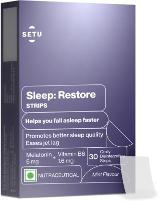 SETU Sleep Restore Melatonin 5mg - Orally Dissolving Strips(30 No)