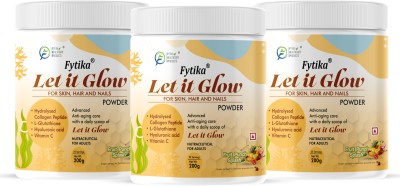 FYTIKA HEALTHCARE PRODUCTS Let It Glow Collagen for skin,hair&nail men&women,Fruit Punch Splash Pack-3 600g(3 x 200 g)