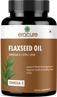 EraCure Flaxseed extract Capsules Omega 3 (G149)(90 Capsules)