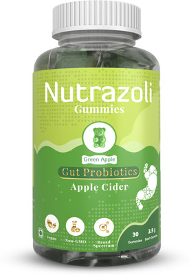 Nutrazoli Gummies Gut Probiotics Apple Cider | 1 Bottle | 30 Gummies(30 Capsules)