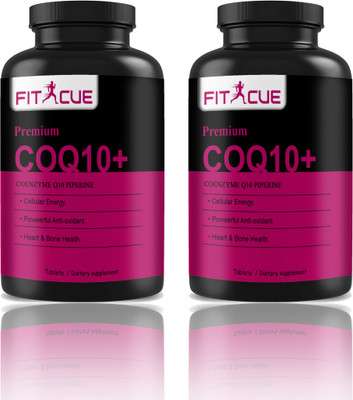 Fitcue 120mg Coenzyme Q10 Tablets with Piperine (S239)(2 x 60 Tablets)