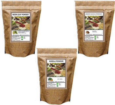 ORGANIC HERBS ANTI DIABETIC POWDER (NEEM , JAMUN , KARELA POWDER ) 50 GM EACH(3 x 50 g)