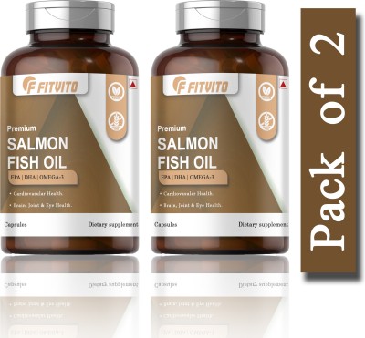 Fitvito Salmon Fish Oil 1000mg Triple Strength 660mg (G217)(2 x 60 Capsules)