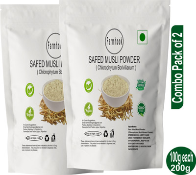 Farmhook Safed Musli Powder (White Musli Churan)(2 x 100 g)