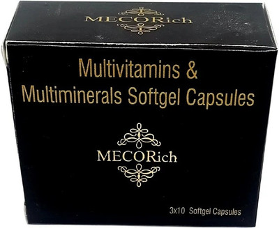 MECORICH Multivitamins & Multiminerals Softgel Capsules pack of 30(3 x 10 Capsules)